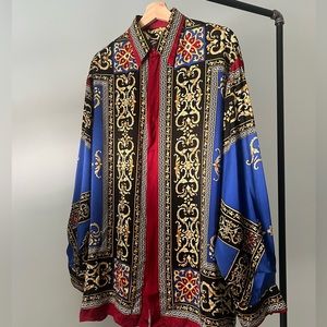 100% silk printed shirt